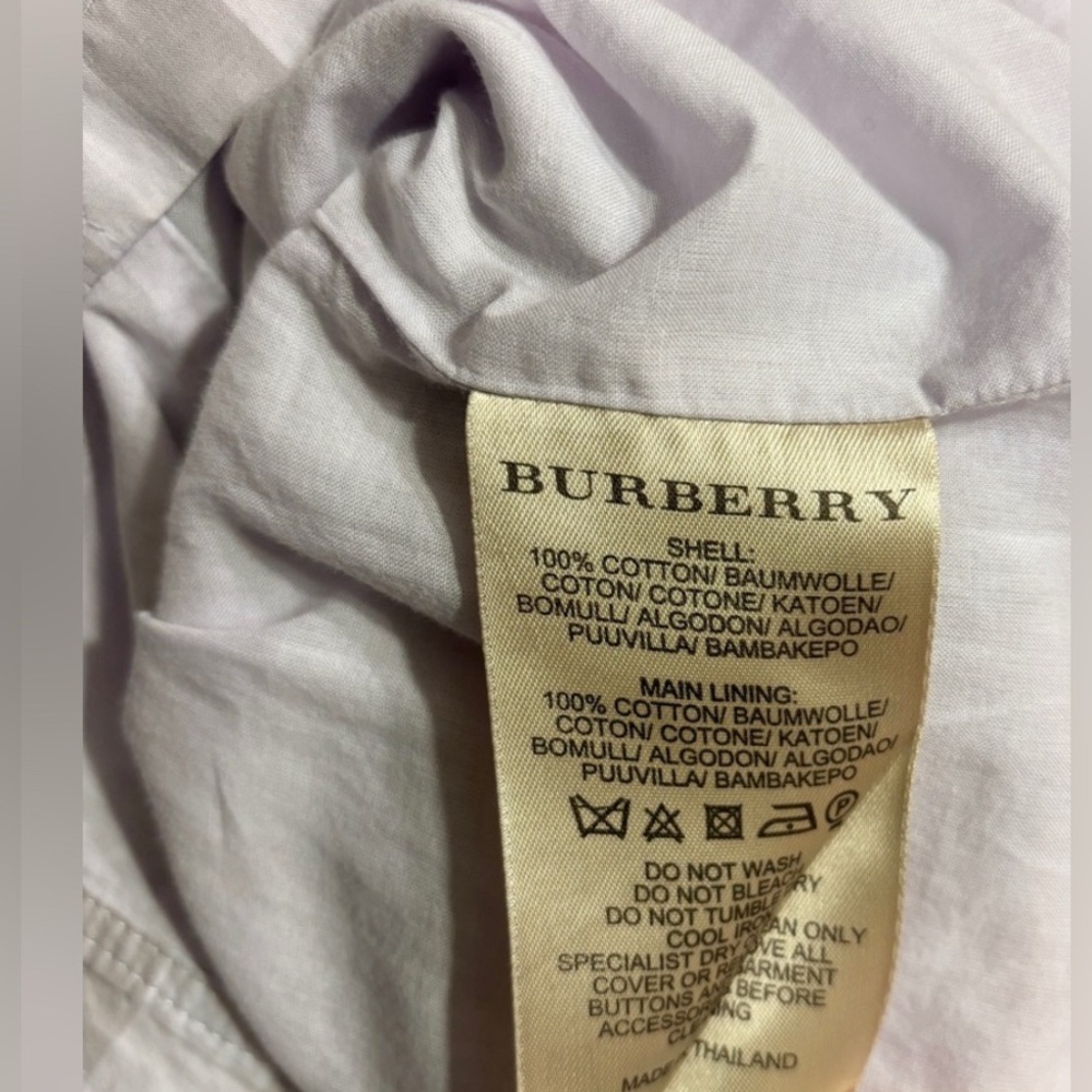 BURBERRY BRIT Lavender Pink Pastel Plaid Cotton Scoop Neck Shirt Dress - Picture 2 of 8
